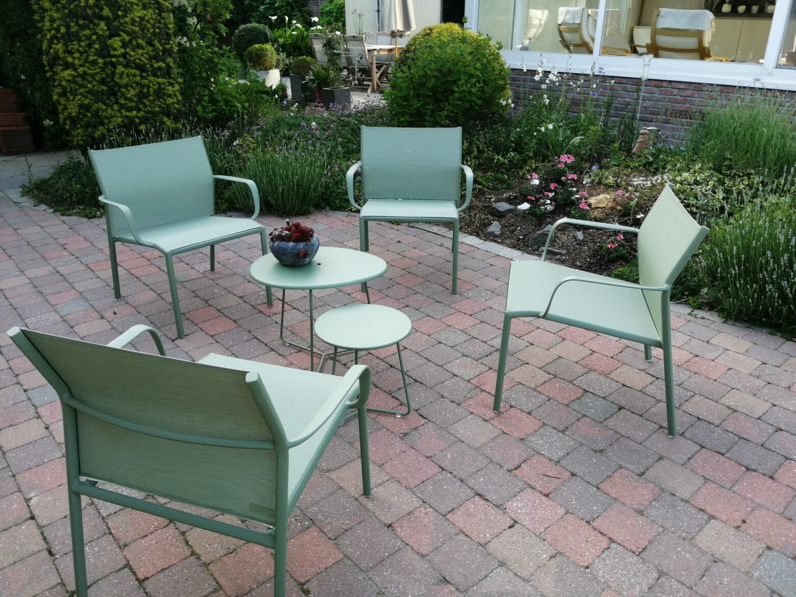 mobilier de bureau extérieur vert